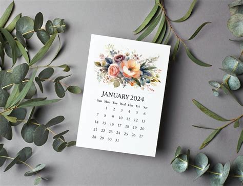 Printable BLANK DIY Calendar 2023 / Printable Mini Desk - Etsy