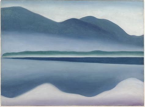 Lake George (formerly Reflection Seascape) - Georgia O'Keeffe - WikiArt ...