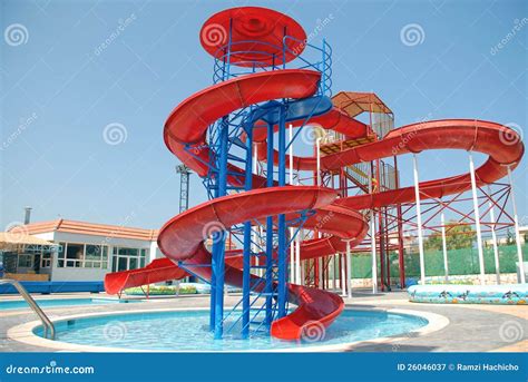 Aquapark slides stock image. Image of leisure, slides - 26046037