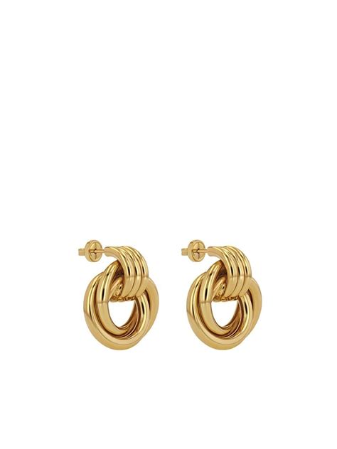 ANINE BING Triple Knot gold-tone Earrings - Farfetch