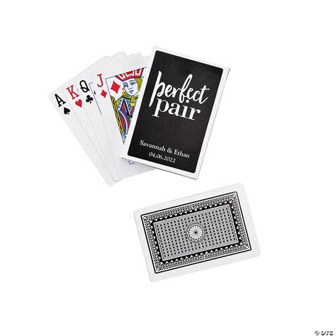 Personalized Perfect Pair Wedding Playing Cards | Oriental Trading