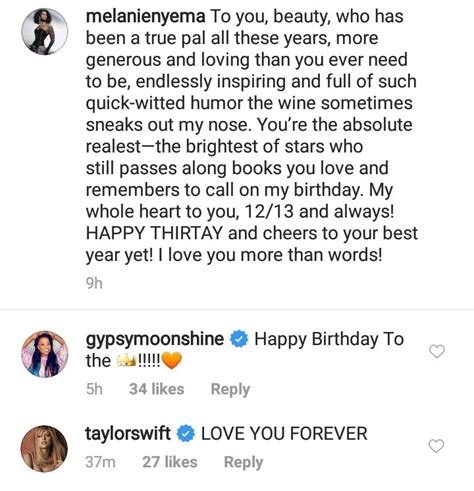 Taylor commented on some of her friend’s Instagram... | You Call It ...