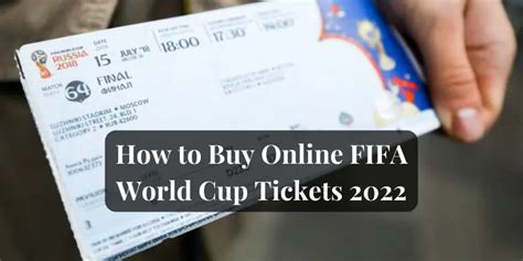 How To Buy Online FIFA World Cup Tickets 2022 | Sportsest