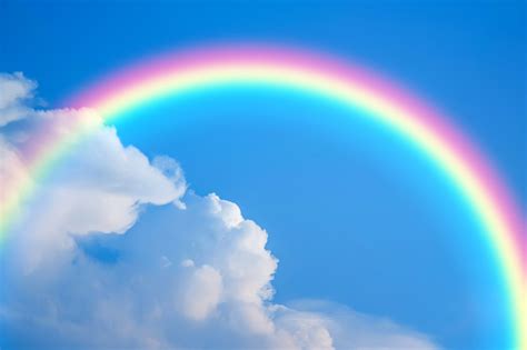 Sky And Rainbow Background Stock Photo - Download Image Now - iStock