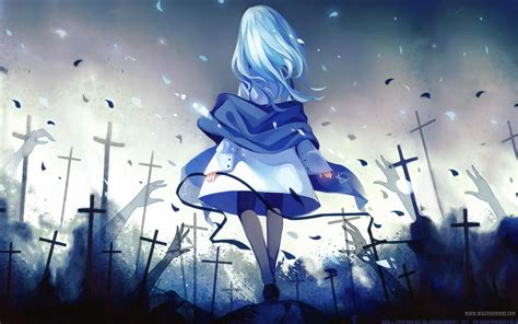 Blue Hair Anime Girl Wallpapers - Wallpaper Cave