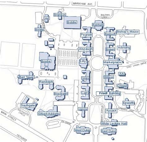 Duke University Campus Map Printable