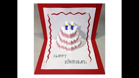 Happy Birthday Cake - Pop-Up Card Tutorial - YouTube