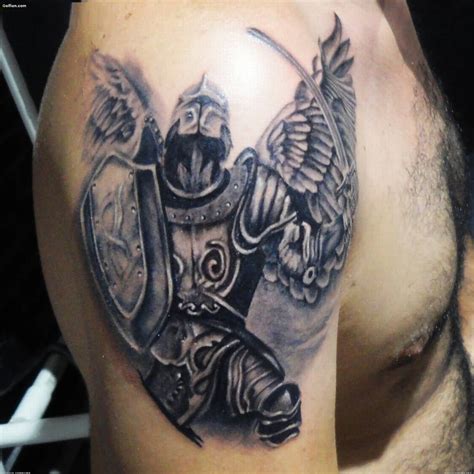 Amazing Angel Warrior Tattoos – Best 3D Angel Fighter Tattoo Designs ...