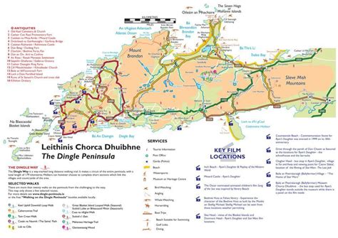 Maps of the Dingle Peninsula - Map of Dingle Town | Map, Tourist map ...