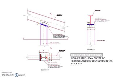 Inclined Steel Beam On Top of HEB Steel Column Connection Detail - YouTube