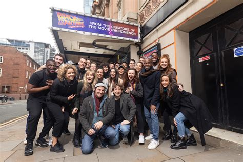 The cast of Back to the Future The Musical arrive at Manchester Opera ...