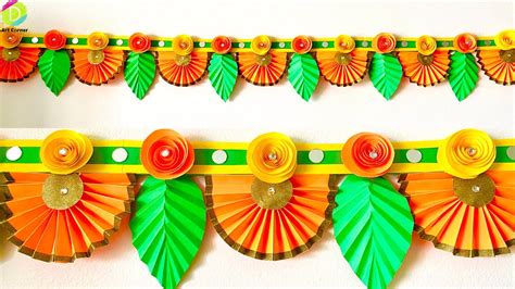 Homemade Toran for Diwali | Diwali Decoration Ideas | Easy Toran Design ...