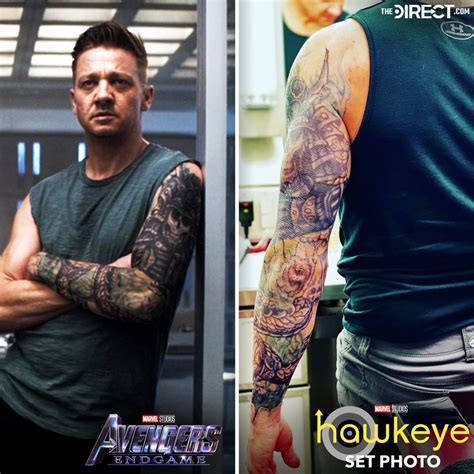 Jeremy Renner Tattoo - The Original Avengers Have A Group Chat Where ...