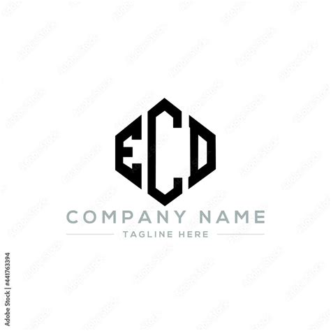 ECD letter logo design with polygon shape. ECD polygon logo monogram ...