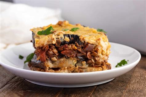 Vegan Moussaka with Lentils - My Greek Dish