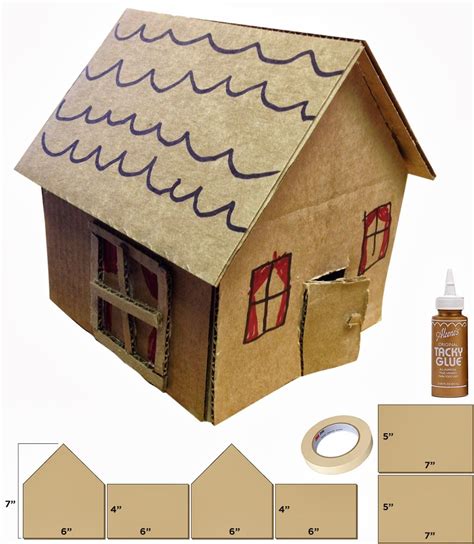 Little Cardboard Houses | Art Projects for Kids | Cardboard houses for ...