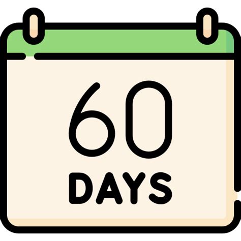 60 days - Free time and date icons