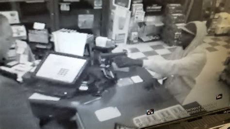 Armed robber caught on camera