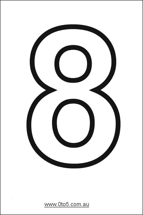 Number – 8 | Free printable numbers, Large printable numbers, Printable ...