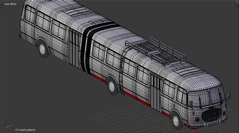 Historical Articulated Bus 3d Model