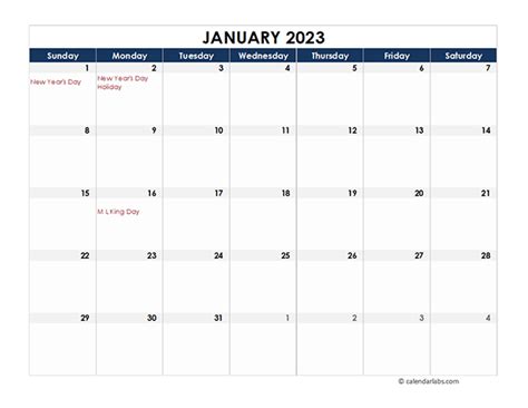 2023 Excel Monthly Calendar Template Free Printable Templates | Images ...