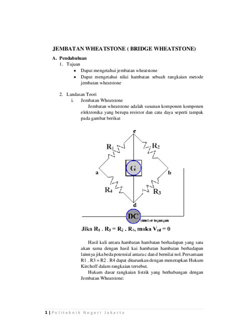 Detail Gambar Rangkaian Jembatan Wheatstone Koleksi Nomer 41