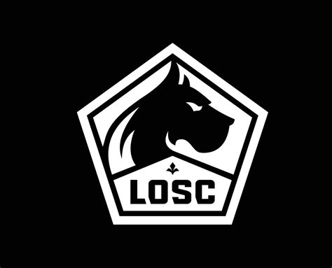 LOSC Lille Club Logo Symbol White Ligue 1 Football French Abstract ...