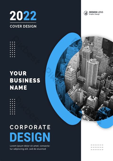 Corporate Book Cover Design Template In A4 Stock Illustration Download ...