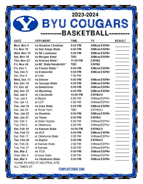 Byu Game Schedule 2024 - Heddie Marybelle