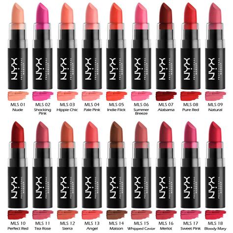 6 NYX Matte Lipstick - MLS "Pick Your 6 Color" *Joy's cosmetics ...