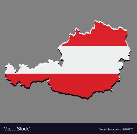 Austria map with the austrian flag Royalty Free Vector Image