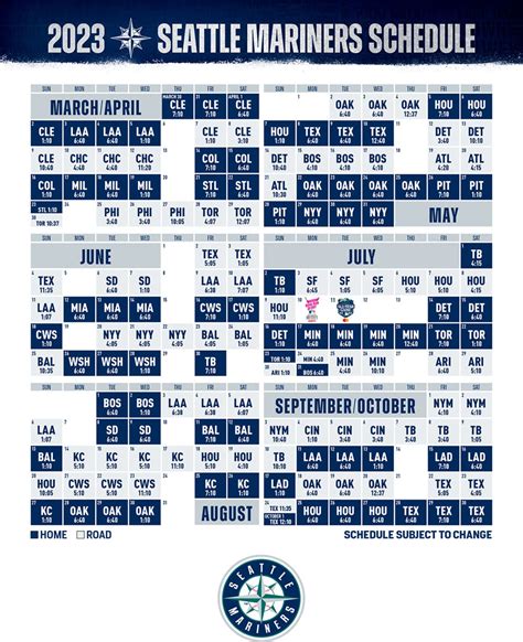 Seattle Mariners 2024 Schedule Printable - lesya jennine