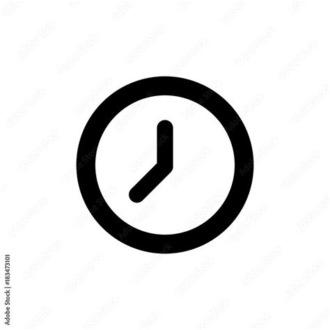 Clock icon in trendy flat style isolated on background. Clock icon page ...