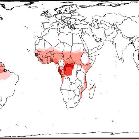 Spatial distribution of primate species in habitat areas with ...