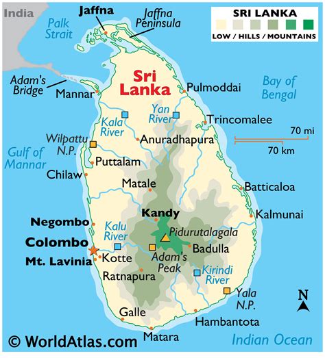 Geography of Sri Lanka, Landforms - World Atlas