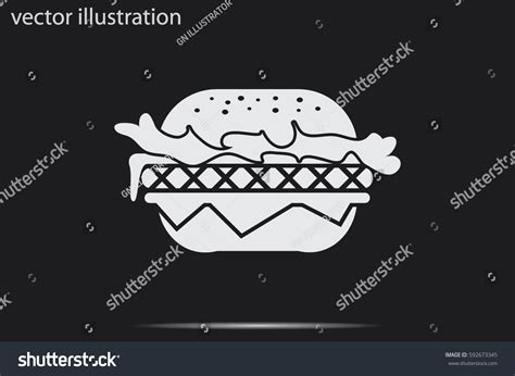 Hamburger Icon Vector Stock Vector (Royalty Free) 592673345 | Shutterstock