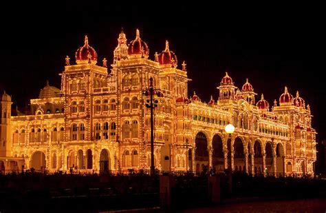 Mysore Palace At Night by Dethan Punalur