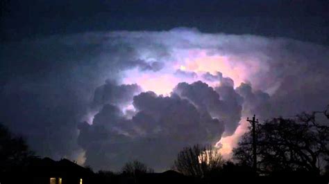 Cumulonimbus Lightning Cloud - Lewisville, TX March 27, 2014 - YouTube