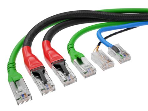 Different LAN Cable Types and Categories 3d Illustration - Cabling ...