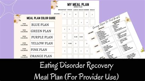 Eating Disorder Recovery Meal Plan