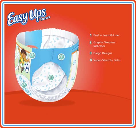 Disposable Diapers: Pampers Easy Ups Trainers for Boys, Size 5, 66 Count