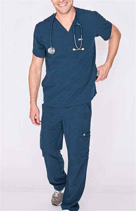 Men's performance scrub top with a modern, streamlined look with one ...