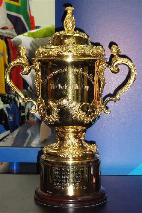 The Rugby World Cup Trophy, the Webb Ellis Cup | Rugby world cup, World ...