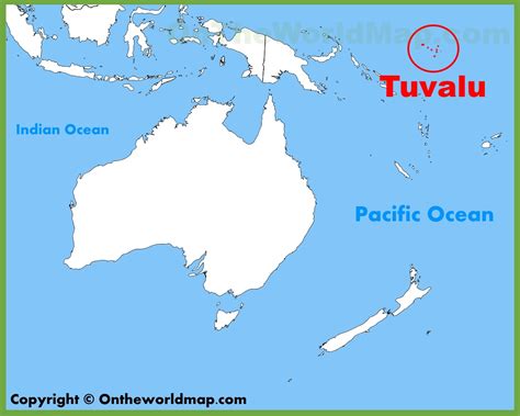 Tuvalu location on the Oceania map