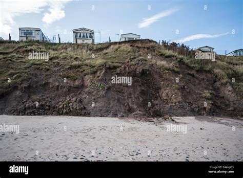 Effects of coastal erosion in Hornsea, in the East Riding of Yorkshire ...