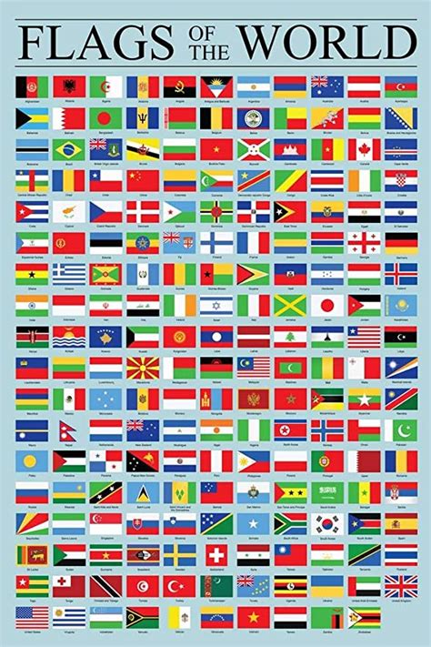 Amazon.com: Flags of The World Classroom Reference Chart National ...