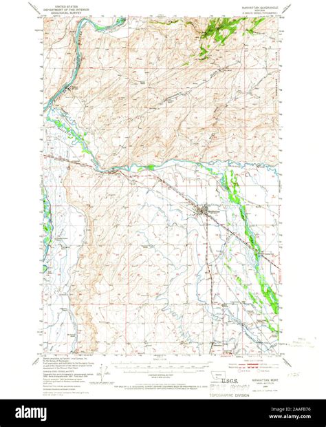 Map of manhattan montana Cut Out Stock Images & Pictures - Alamy