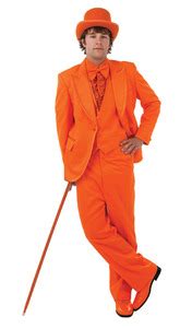 Zany Costumes Orange Tuxedo - Top Hat Tuxedo