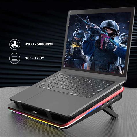 GT500 Notebook Cooler Cooling Stand for 13-17.3 inch Gaming Laptops RGB ...