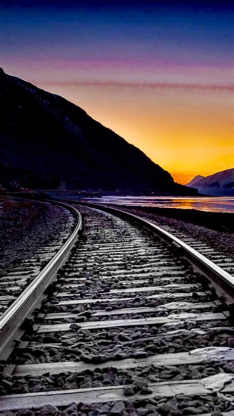 Train tracks sunset source Flickr.com | Scenic road trip, Train tracks ...